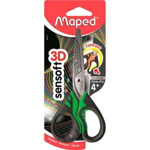 Tesoura Sensoft Fluo 13cm 484310 Verde Escuro - Maped