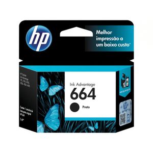 Cartucho de Tinta HP 664 Preto - Original