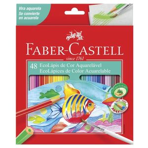 Ecolápis de Cor Aquarelável 48 Cores - Faber-Castell