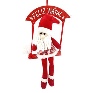 Enfeite de Porta Papai Noel no Balanço Mod1 - Wincy