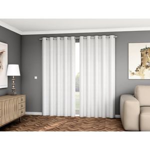 Cortina Tecido Jacquard Paraty Branca 3,60X2,60M - Salehtex