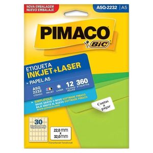 Etiqueta InkJet + Laser A5 360 Etiquetas - Pimaco