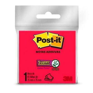 Post-It 654 76X76MM com 45 Folhas Rosa-3M