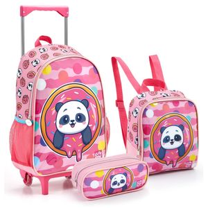 Kit Escolar Mochila + Lancheira + Estojo Pandinha - Seanite