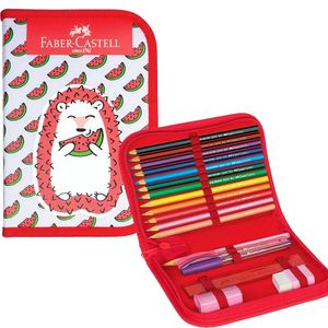 Estojo Escolar Completo Porco Espinho 18.2220AZ Faber Castell