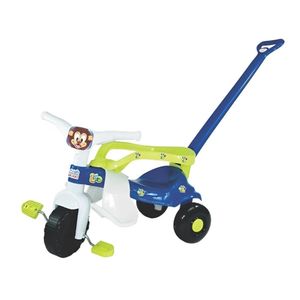 Triciclo Léo com Haste Removível 2511 Azul - Magic Toys