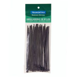 Abraçadeira de Nylon 151x3,7x1,5 mm Tramontina Preta
