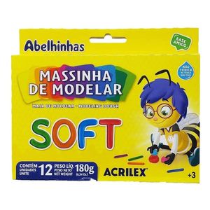 Massinha de Modelar Soft com 12 Cores 07312 - Acrilex