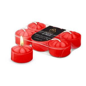 Velas Decorativas 06 Unidades 15g Vermelha - Chama de Ouro