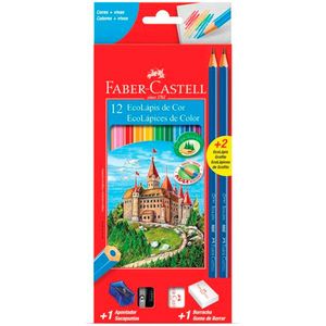 Lápis de Cor Ecolápis com 12 Cores Quality - Faber-Castell