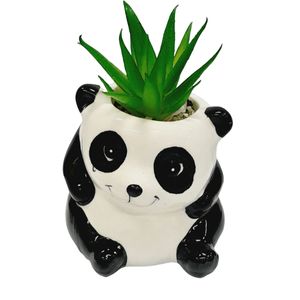 Vaso de Ceramica com Arranjo Artificial Panda 9cm - Western