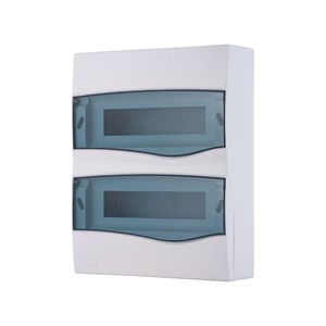 Quadro de Distribuição de Sobrepor 24 DIN ou 16 NEMA Tramontina com Porta Transparente