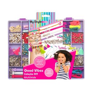 Kit Pulseiras Infantil de Montar My Style Good Vibes Coleção DIY Multikids - BR2108 BR2108