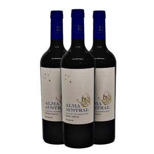 KIT 3 Vinhos Alma Austral Cabernet Sauvignon