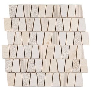 Pastilha Retificado Acetinado 30x32,5 Bege Glass Mosaic