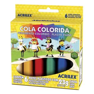 Cola Colorida 06 Cores 23g - Acrilex