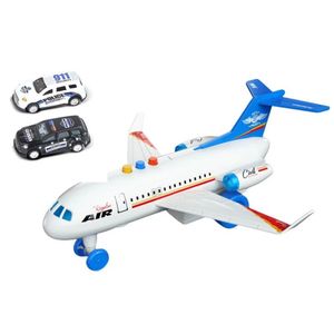 Avião a Fricção com Luz Som e 2 Carrinhos N244134-1 - Quanhe