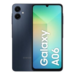 Smartphone Samsung Galaxy A06 Tela 6.7" Camera Dupla 4GB RAM 128GB Azul Escuro