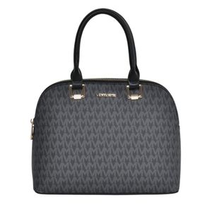 Bolsa Feminina Via Marte Tote Bag Médio B525 Preto Monograma