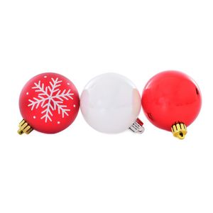 Kit com 9 Bolas Mista Snowflake NTB40207 Vermelho - Wincy