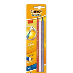 Kit Lápis Preto HB N°2  C/ 3 Ponta Resistente 002 - Bic