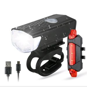 Kit Lanterna e Farol P/ Bicicleta Led USB N240314-7 - Quanhe