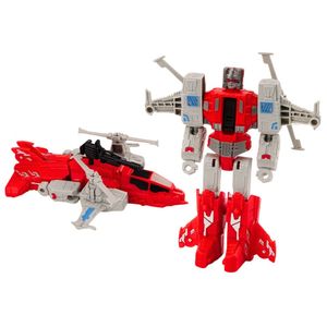 Robô-Avião Transformável Brinquedo 2 em 1 Vermelho - Quanhe