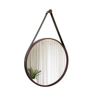 Espelho Decorativo Adnet Corten 40cm Alça Preta - Ideal