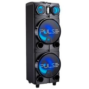 Torre de Som Pulse Storm SP514 com Iluminação LED, Bluetooth, Entradas de Microfones e Rádio FM- 1500W RMS