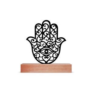 Escultura de Mesa, Mão de Hamsá Aramado 25x27cm