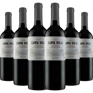 Kit 6 Garrafas Carta Vieja Carménère
