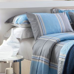 Jogo de Cama Casal 150 Fios Corttex 4 Peças Attuale Azul 2