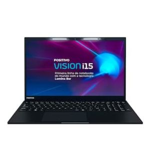 Notebook Positivo 15" Full HD Vision i15 com Lumina Bar, processador Intel core i3-N300, 8GB de RAM, 256GB SSD e Windows 11 - Preto