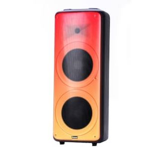 Caixa de Som Amplificada Amvox Party Vox Prime Bivolt com Bluetooth, Alça, 2 woofers de 10", 1 tweeter de 3" e Display de LED 2000W - Preta