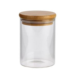 Porta Condimentos Borossilicato e Bambu 150ml - ACASA