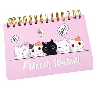 Agenda p/ Anotações Espiral 52 Páginas Gatos Capa 4 - Quanhe