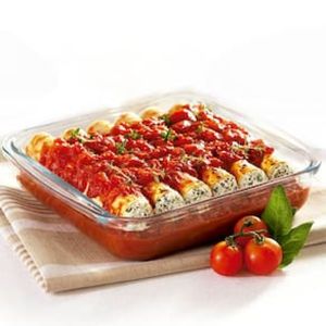 Conjunto de Assadeiras em Vidro Nadir Marinex com Tampa Plástica Rosa 3 Peças