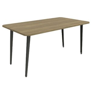 Mesa de Jantar Iguaçu Kappesberg CMC844 Preto Fosco e Nogueira