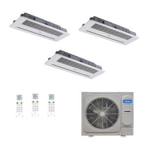 Ar Condicionado Multi Split Inverter Midea Atom 28.000 BTUs (3x 12000 Cassete 1 via ) Quente Frio - 220V