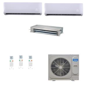 Ar Condicionado Multi Split Inverter Midea Atom 28.000 BTUs (2x 9000 HW + 1x Duto) Quente Frio - 220V