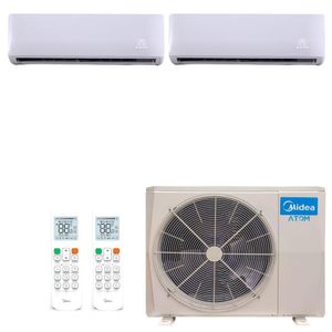 Ar Condicionado Multi Split Inverter Midea Atom 28.000 BTUs (2x 9000 HW) Quente Frio - 220V