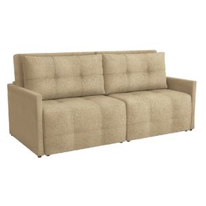 Sofá Cama Cassi A58 Kappesberg 2,16 metros Bege Boucle