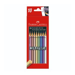 Ecolápis Cor Metallic 10 Cores Faber-Castell