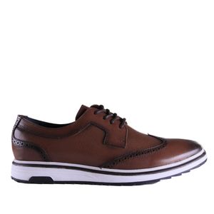 Sapato Masculino Em Couro Zariff 21010 Tabaco