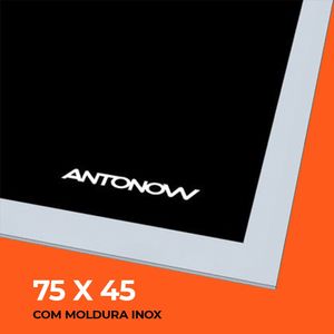 Chapa Vitrocerâmica Antonow / 75 x 45 cm / Com Moldura Inox