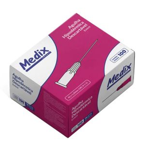 Agulha Hipodérmica Descartável Medix 40x1,20mm 100un