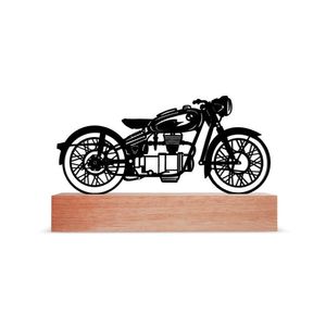 Escultura de Mesa, Motocicleta Vintage 25x19cm
