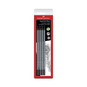 Ecolápis Grafite Supersoft - Cartela com 4 unidades Faber-Castell