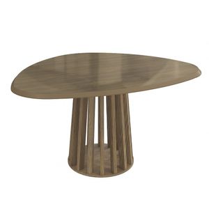 Mesa CSJ1406 Kappesberg Tampo de Vidro Nogueira