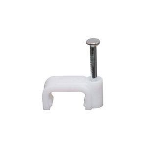 Fixador de Fio Retangular 10mm - Pacote com 25 Peças